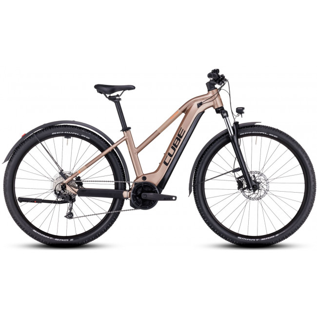 Elektrinis dviratis Cube Reaction Hybrid Performance 500 Allroad Trapeze 27.5 metallicbrown'n'orange 2023
