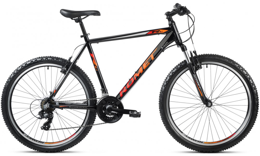 Dviratis Romet Rambler R6.1 26" 2023 black-orange-red - 1