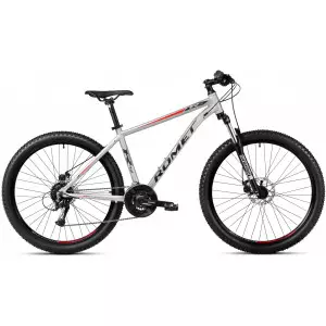 Dviratis Romet Rambler R7.2 27.5" 2023 silver-red-grey Dviratis Romet Rambler R7.2 27.5" 2023 silver-red-grey