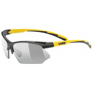 Dviratininko akiniai Uvex sportstyle 802 V black matt-sunbee/ smoke