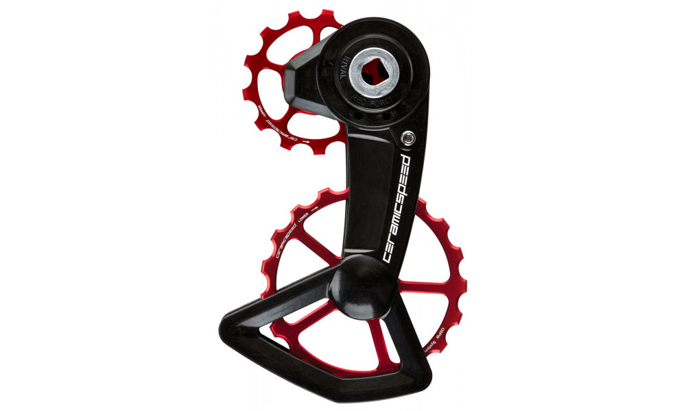 Galinio pavarų perjungėjo ratukų komplektas CeramicSpeed Oversized X for SRAM Red/Force/Rival AXS XPLR Alloy 607 stainless st 