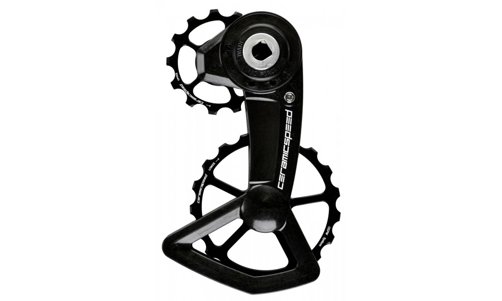 Galinio pavarų perjungėjo ratukų komplektas CeramicSpeed Oversized X for SRAM Red/Force/Rival AXS XPLR Ctd Alloy 607 Coated b 