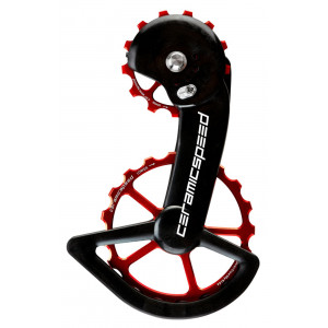 Galinio pavarų perjungėjo ratukų komplektas CeramicSpeed Oversized X for Shimano GRX810/815/Ultegra RX800/805 Coated Alloy 60