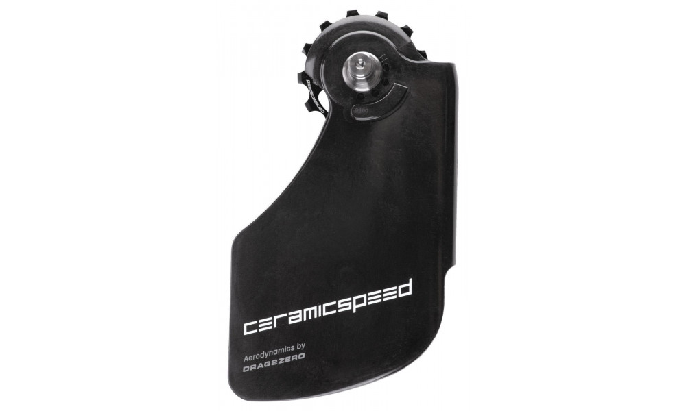 Galinio pavarų perjungėjo ratukų komplektas CeramicSpeed Oversized Aero for Shimano DA9100/ULT8000 Coated Alloy 607 black (11 