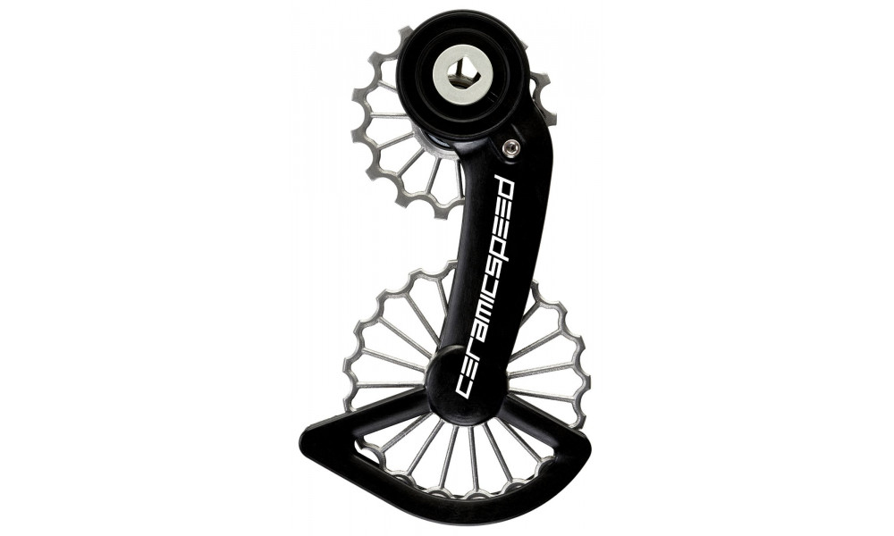 Galinio pavarų perjungėjo ratukų komplektas CeramicSpeed Oversized 3D Printed Hollow Titanium for SRAM Red/Force AXS 07 Coate 