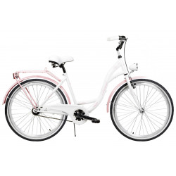 Dviratis AZIMUT City Lux 26" 2023 white-pink