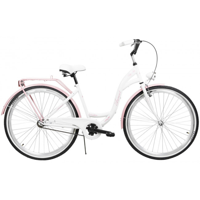 Dviratis AZIMUT City Lux 28" 2025 white-pink
