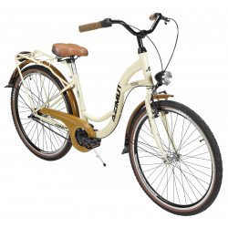 Dviratis AZIMUT Vintage 26" 3-speed 2025 cream-brown shiny