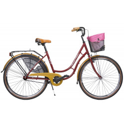 Dviratis AZIMUT Retro Lux 28" 2025 bordo shiny