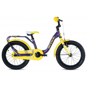 Dviratis S'COOL niXe 16" 1-speed coaster-brake Aluminium purple-yellow