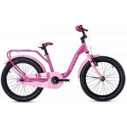 Dviratis S'COOL niXe 18" 1-speed coaster-brake Aluminium pink-baby pink