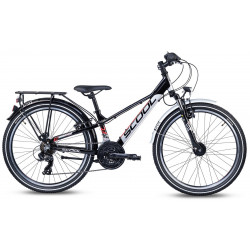 Dviratis S'COOL troX EVO 24" 21-speed Aluminium black-red
