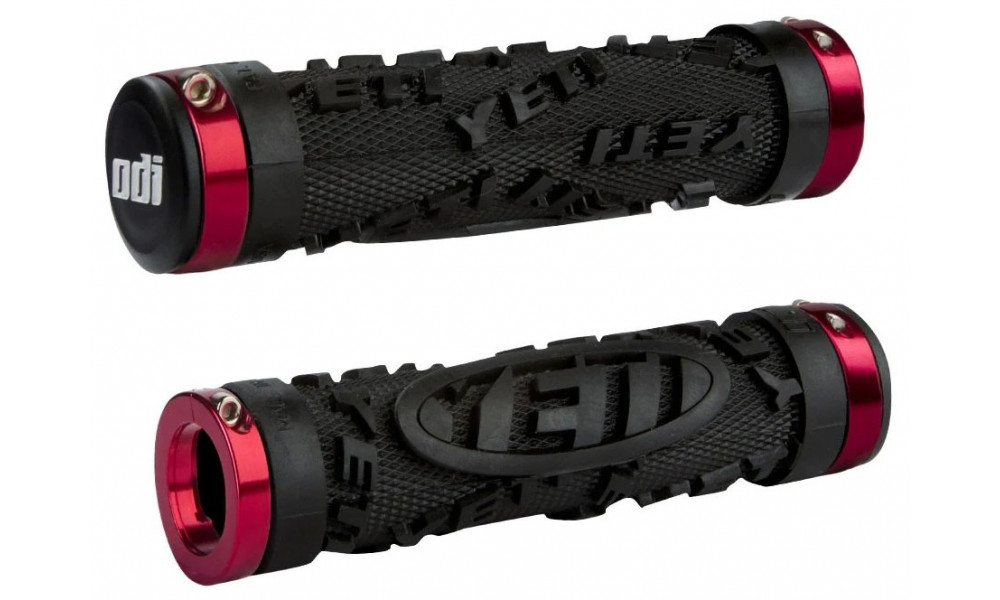 Vairo rankenėlės ODI Yeti HC MTB Lock-On Bonus Pack Black/Red 