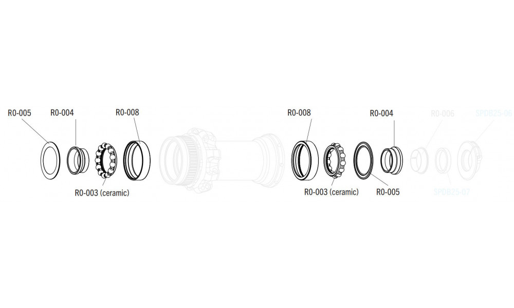 Įvorės remonto komplektas Fulcrum USB front (pora) 