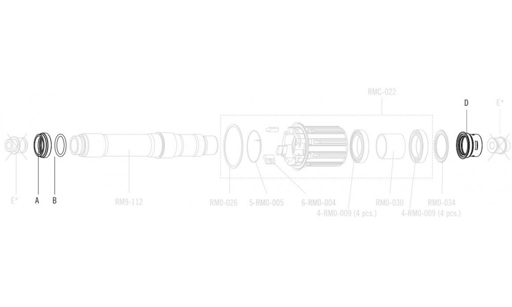 Adapteris Fulcrum for thru axle from 12x135mm to 12x142mm 