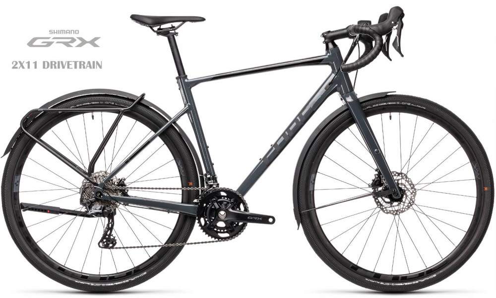 Dviratis Cube Nuroad Race FE grey'n'black 2021 