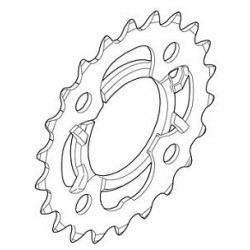 Priekinis dantratis Shimano ACERA FC-M361 104mm with chain protector 7/8-speed 28T black