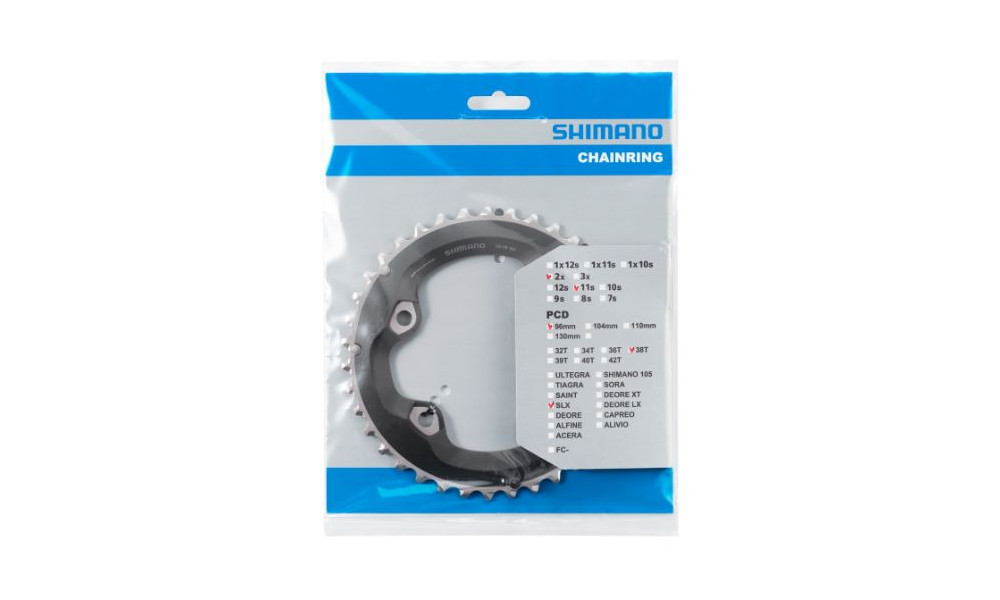 Priekinis dantratis Shimano SLX FC-M7000-2 96mm for 38-28T 11-speed 38T-BD - 2