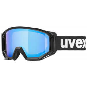 Akiniai Uvex athletic CV black mat SL / FM blue-green
