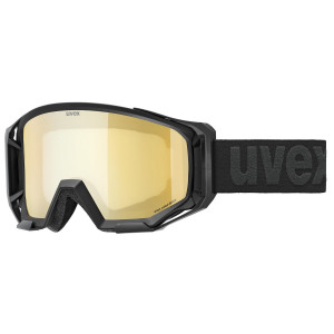 Akiniai Uvex athletic CV black matt SL / gold-yellow