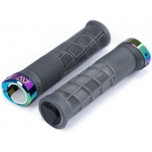 Vairo rankenėlės ACID Disrupt Slim 30.5mm translucent black'n'oil slick Vairo rankenėlės ACID Disrupt Slim 30.5mm translucent black'n'oil slick