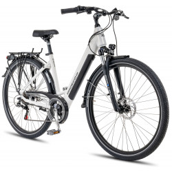 Elektrinis dviratis ProEco:ON Wave LTD 1.0 504Wh white-black