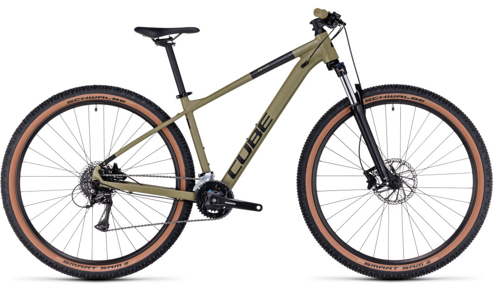 Dviratis Cube Aim Race 29 olive'n'black 2024 - 1