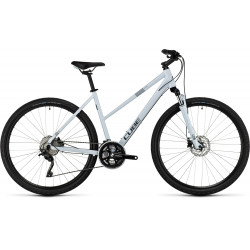 Dviratis Cube Nature Pro Trapeze frostwhite'n'grey 2024
