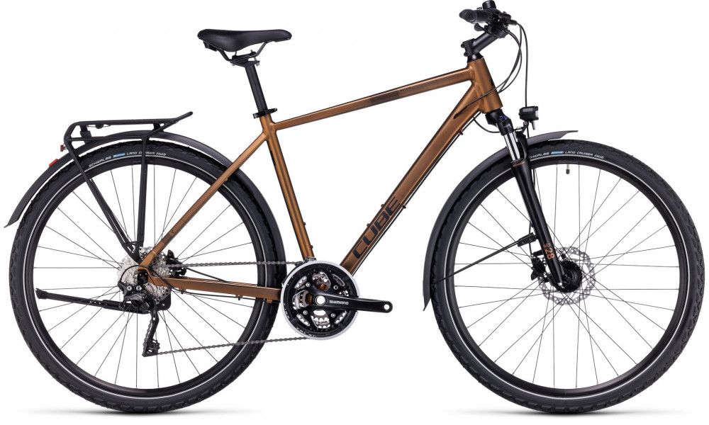 Dviratis Cube Nature Pro Allroad gold'n'black 2024 - 1