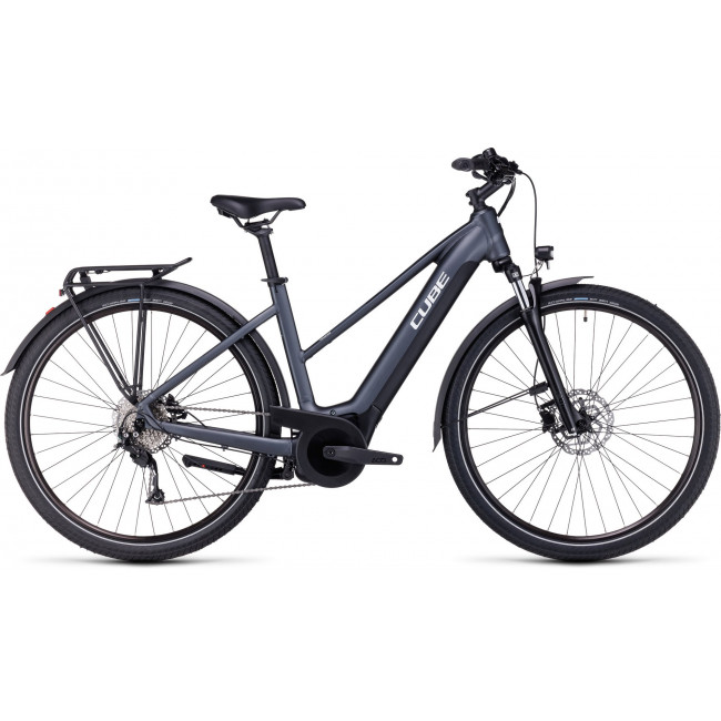 Elektrinis dviratis Cube Touring Hybrid ONE 500 Trapeze grey'n'white 2024