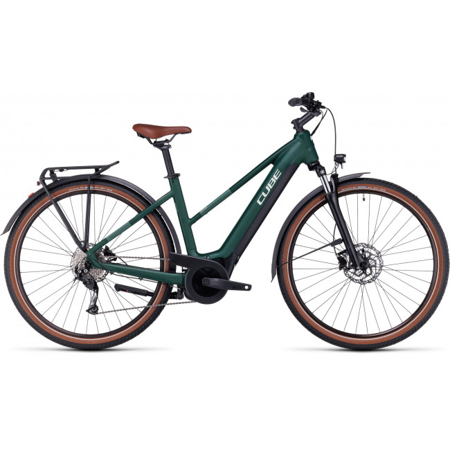 Elektrinis dviratis Cube Touring Hybrid ONE 500 Trapeze darkgreen'n'green 2024