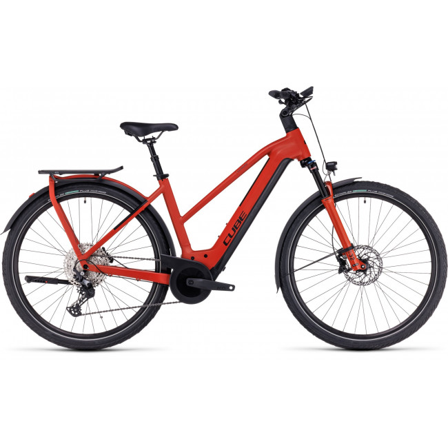 Elektrinis dviratis Cube Kathmandu Hybrid EXC 750 Trapeze red'n'black 2024