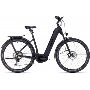 Elektrinis dviratis Cube Kathmandu Hybrid SLT 750 Easy Entry black'n'metal 2024