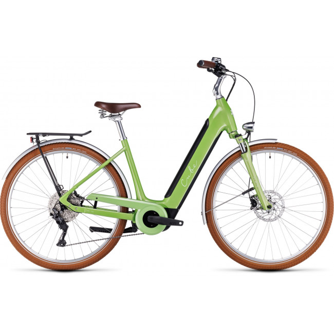 Elektrinis dviratis Cube Ella Ride Hybrid 500 Easy Entry green'n'green 2024