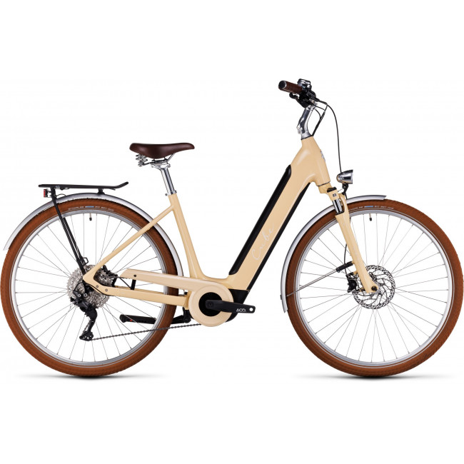 Elektrinis dviratis Cube Ella Ride Hybrid 500 Easy Entry honey'n'white 2024