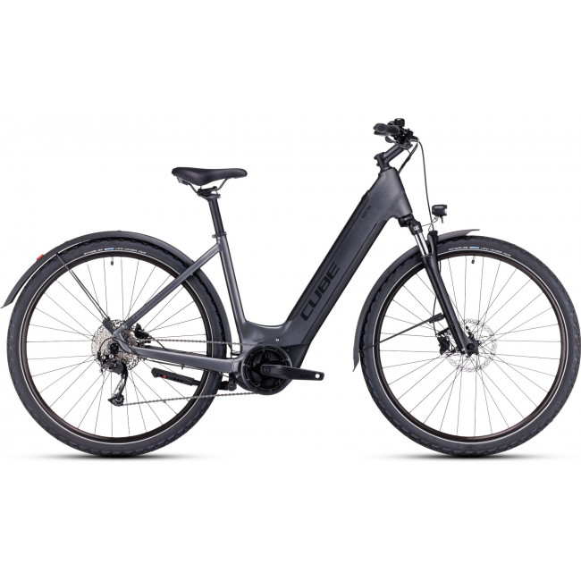 Elektrinis dviratis Cube Nuride Hybrid Performance 500 Allroad Easy Entry graphite'n'black 2024