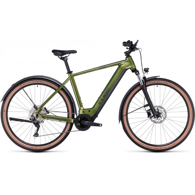 Elektrinis dviratis Cube Nuride Hybrid Pro 625 Allroad shinymoss'n'black 2024