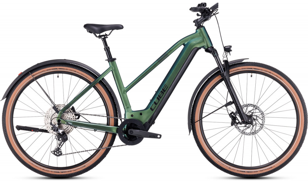 Elektrinis dviratis Cube Nuride Hybrid SLX 750 Allroad Trapeze verde'n'black 2024 - 1