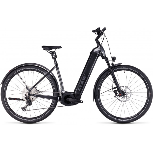 Elektrinis dviratis Cube Nuride Hybrid SLT 750 Allroad Easy Entry grey'n'metal 2024