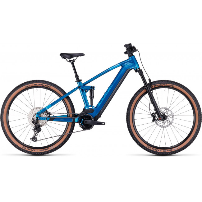 Elektrinis dviratis Cube Stereo Hybrid 120 SLX 750 27.5 electricblue'n'chrome 2024