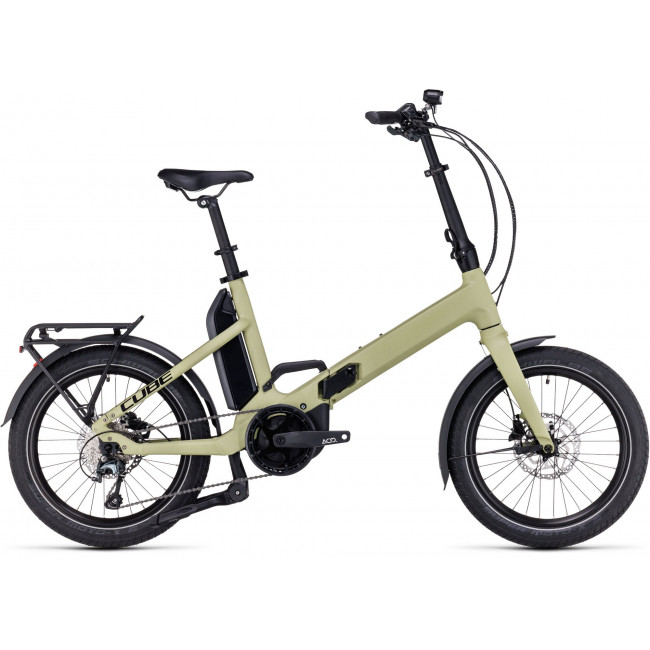 Elektrinis dviratis Cube Fold Sport Hybrid 500 green'n'black 2024